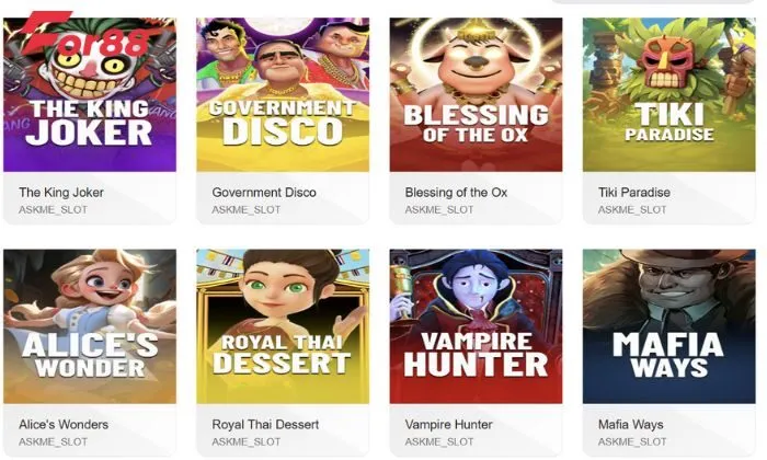 Askme Slot For88 Sảnh cược sở hữu thiết kế thông minh, giúp tân thủ dễ dàng làm quen