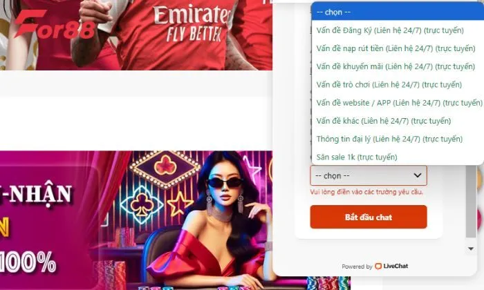 Nhà cái For88 tự hào sở hữu đội ngũ nhân viên tư vấn chuyên nghiệp