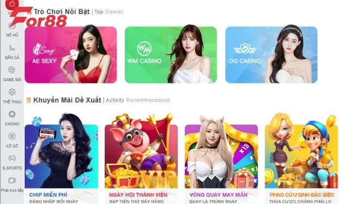 Đăng nhập For88 For88 nổi tiếng là cổng game đổi thưởng uy tín cược thủ không thể nào bỏ qua
