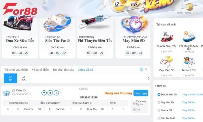 DB xổ số For88 Những hình thức chơi xổ số tại DB For88