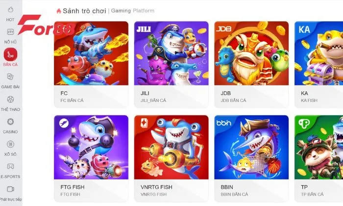 Lựa chọn FC bắn cá và bắt đầu