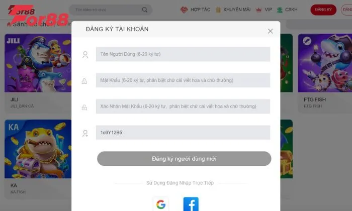 Đăng ký tham gia chơi game thuộc JDB bắn cá For88