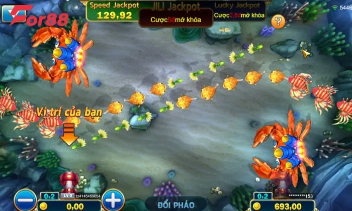 Jili bắn cá For88 với nhiều trò chơi đa dạng