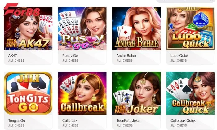 Jili là một trong 5 sảnh game bài tại For88