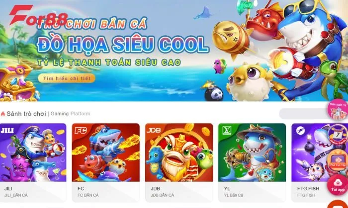 Khuyến mãi For88 kỷ niệm thành lập Ưu đãi Bắn cá For88 với giá trị siêu khủng