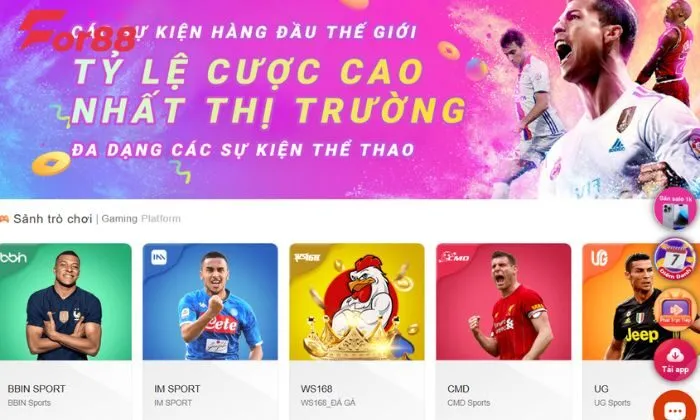 Khuyến mãi For88 kỷ niệm thành lập Ưu đãi Thể thao For88 được mong chờ nhất