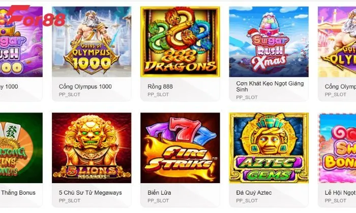 PP nổ hũ For88 PP Nổ Hũ For88 sở hữu tới 447 trò chơi khác nhau