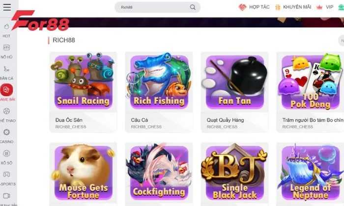 Rich88 poker For88 được đầu tư chỉn chu