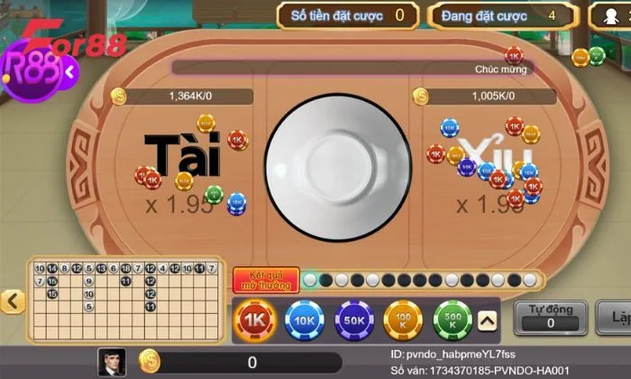 Cược vào cửa "Tài" hoặc cửa "Xỉu" 