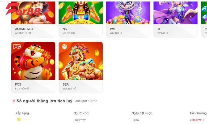 Tìm hiểu đôi nét về sảnh game SEA nổ hũ For88