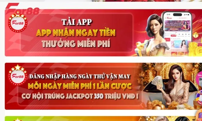 Tải For88 iOS For88 liên tục cập nhật khuyến mãi dành cho tất cả người chơi
