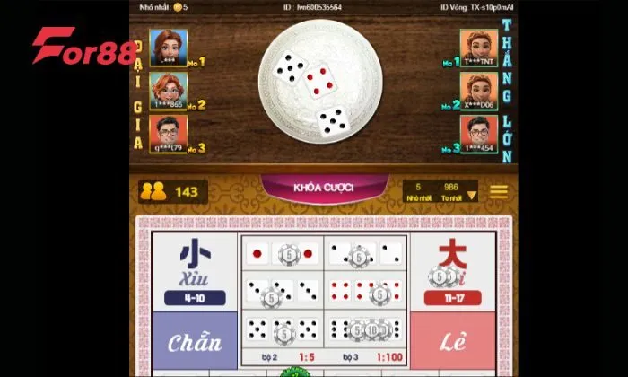 Tài Xỉu For88 Kết quả thắng thua được quyết định bởi 3 viên xí ngầu.