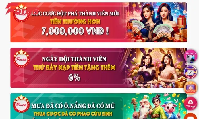 Ưu đãi For88 Game bài Khuyến mãi mốc đặt cược đột phá với mức thưởng siêu hấp dẫn